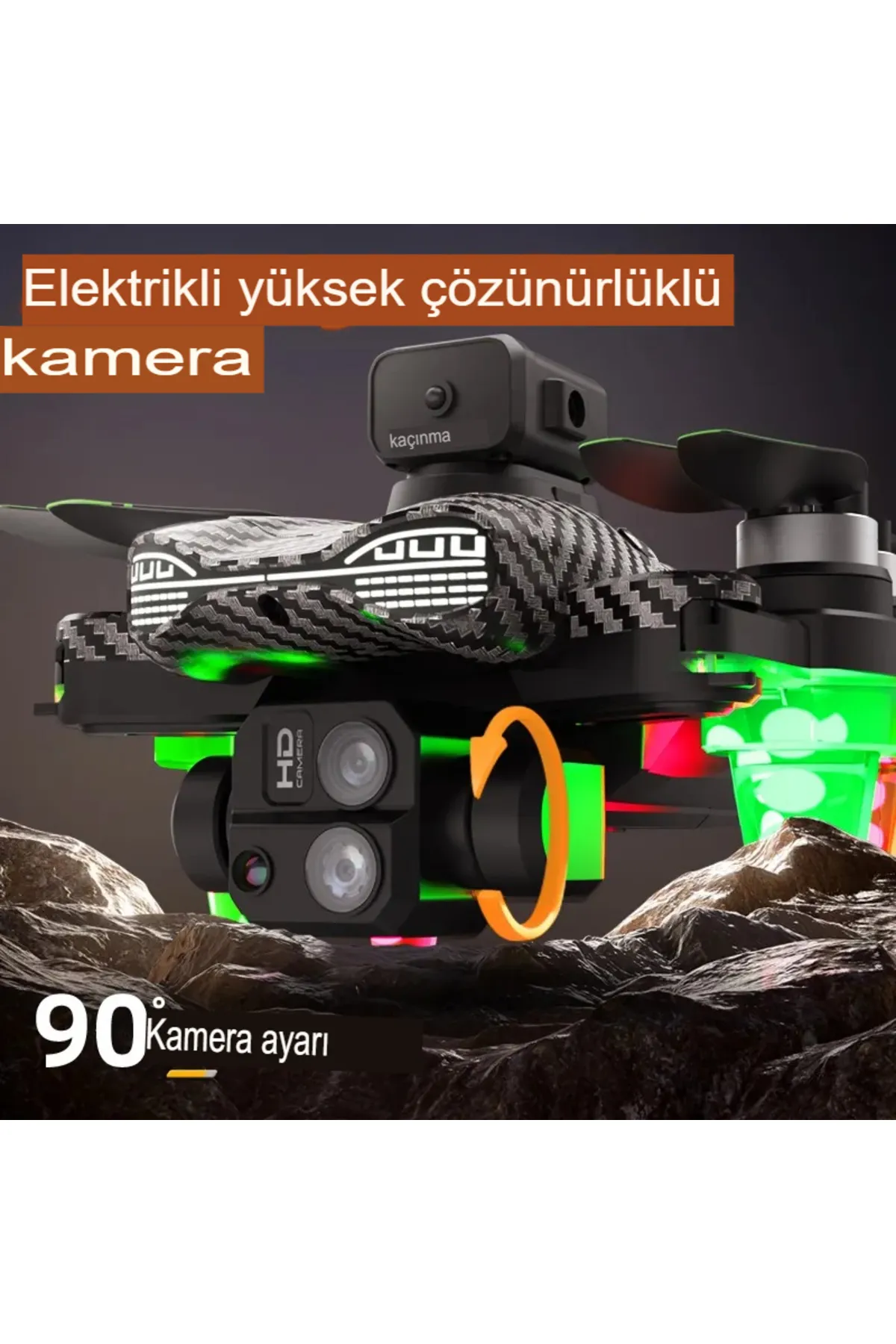 C19S Akıllı Engel Tanıma ve Renkli Işıklandırmalı Profesyonel Drone! ✨